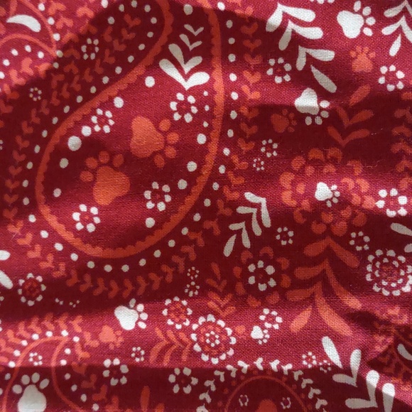 Paisley Red Black Lab Dog Print hand stitched bag - Picture 2 of 5